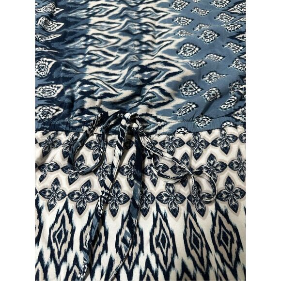 Aéropostale Bleu White Geometric Print Playsuit Size S Petite - Picture 5 of 15